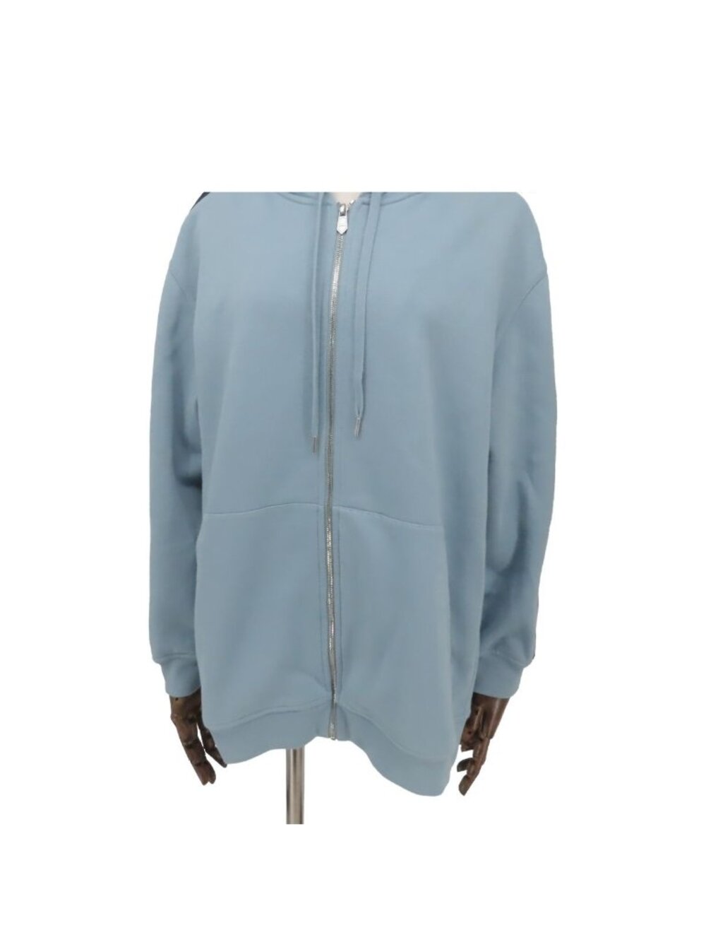 Hermes Run H Blue Cotton Run H Zip Up Hoodie Side Line Top M